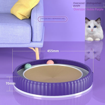 Round Cat Scratching Board Wear-resistant Anti-scratch Claw Grinder Furniture Protector Pet Products - Xmaker