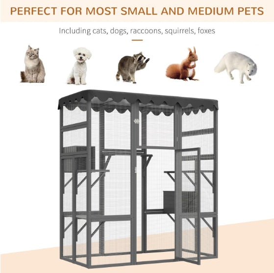 Wooden Wildcat Shelter Enclosure - Xmaker