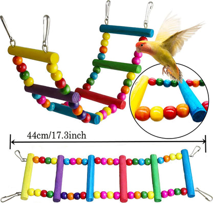 7PCs Parrot Toys Bird Cage Accessories - Xmaker