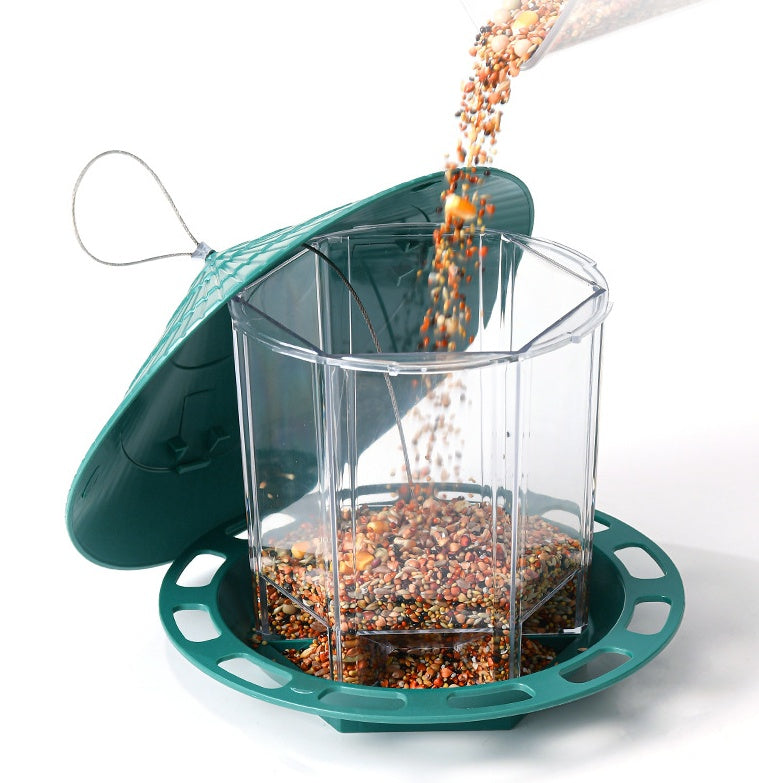 Outdoor Garden Hanging Transparent Bird Feeder - Xmaker