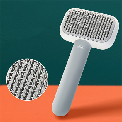 Pet Cat Dog Hair Brush Hair Massage Comb Open-Knot Brush Grooming Cleaning Tool Stainless Steel Comb - Xmaker