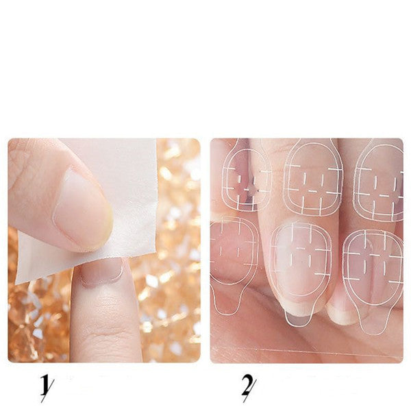 Press on False Nails with Gems Medium Length