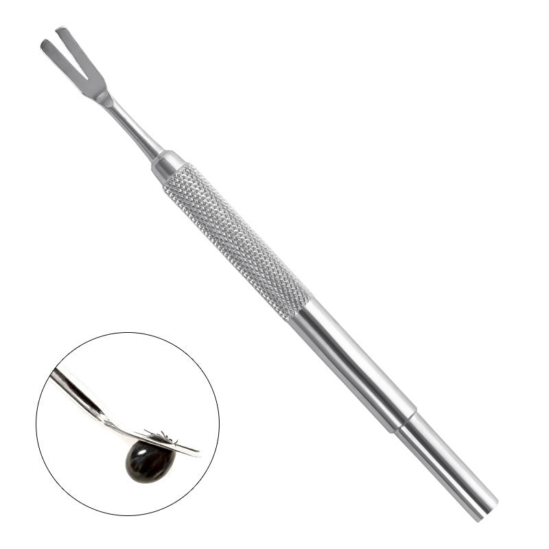 Stainless Steel Tick Tweezers Professional Quick Tick Removal Tool For Cat Dog Pet Supplies Tick Removal - Xmaker