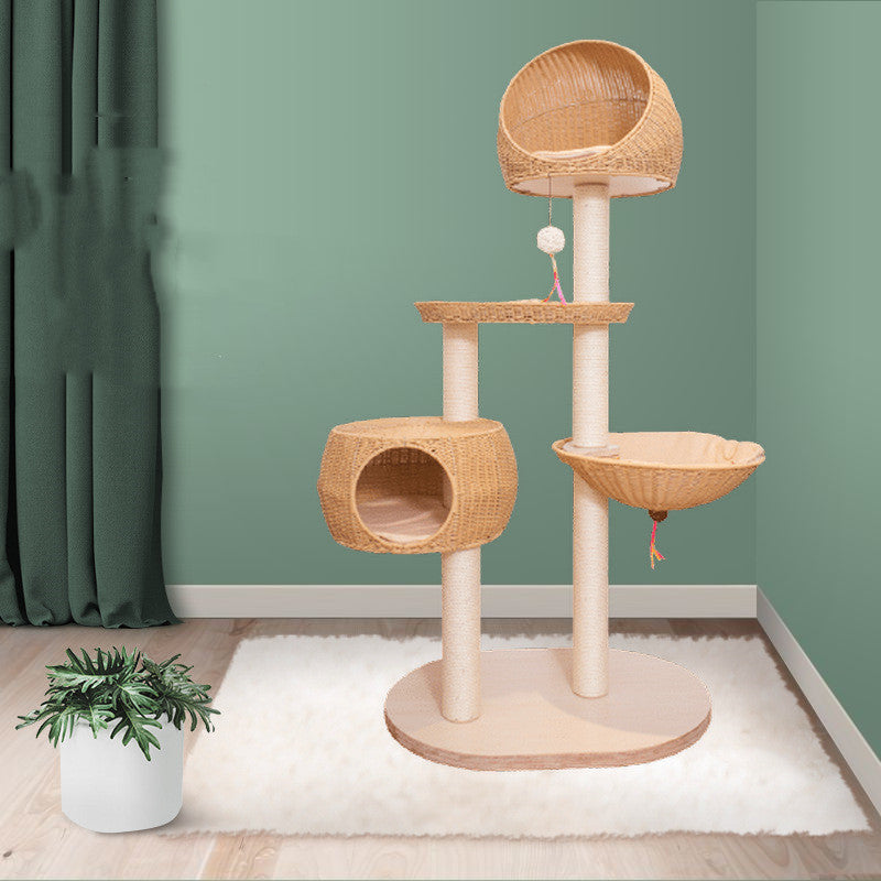 Integrated Multi Layer Solid Wood Cat Tree - Xmaker