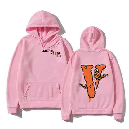 Men's Loose Big V Printed Hoodie - xmaker.ai