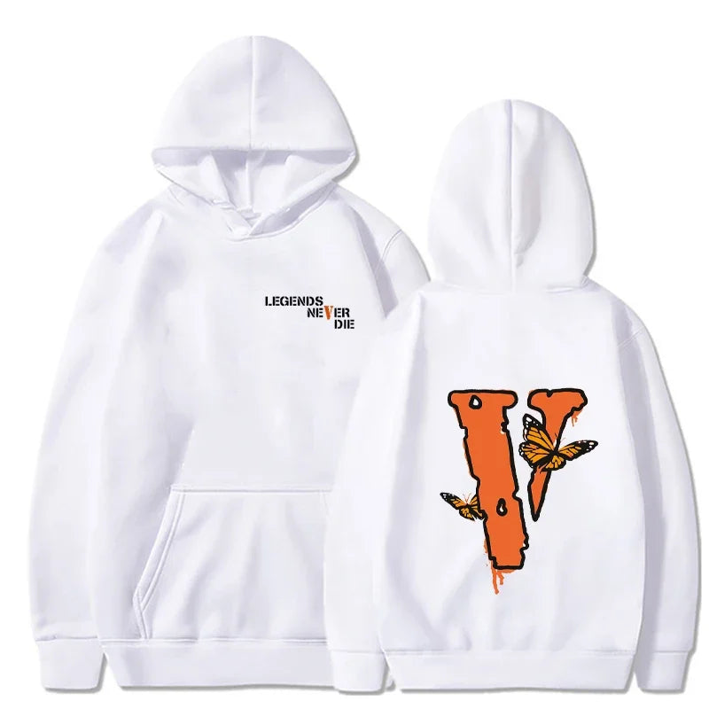 Men's Loose Big V Printed Hoodie - xmaker.ai