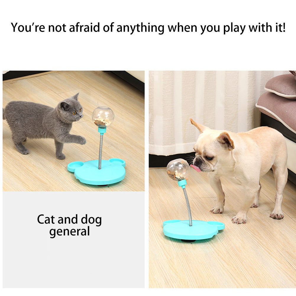 Pet Feeder Cat Toy Pets Leaking Food Ball Self-Playing Tumbler Funny Swing Feeder Puzzle Toys Playing Training Dispenser Bowl - Xmaker