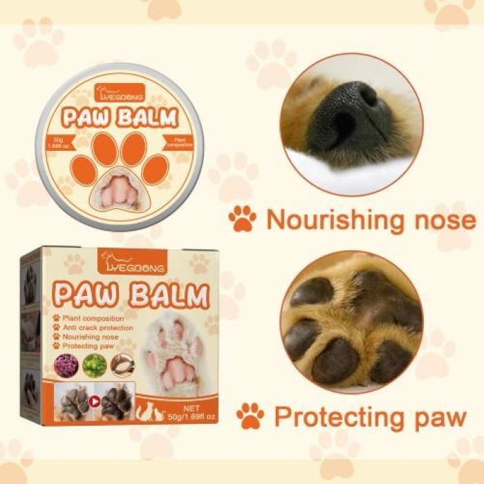 Natural Plant Formula Pet Paw Balm For Cats And Dogs, Softens Dry Paw Pads, Lick-Proof, 1.7 Oz Paw Balm - Xmaker