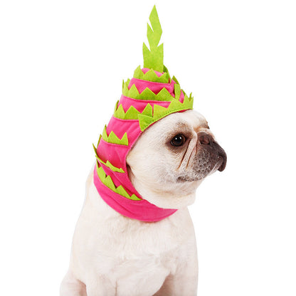 Pitaya Fruit Design Pet Hat Dog Cat Puppy Halloween Party Costumes - Xmaker