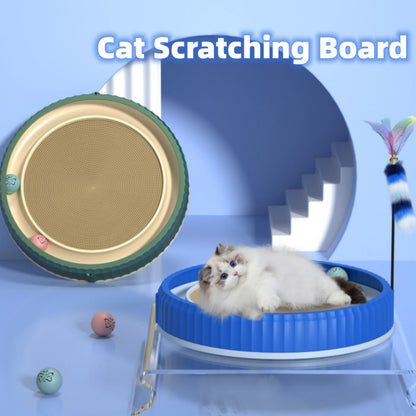 Round Cat Scratching Board Wear-resistant Anti-scratch Claw Grinder Furniture Protector Pet Products - Xmaker