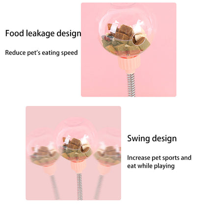 Pet Feeder Cat Toy Pets Leaking Food Ball Self-Playing Tumbler Funny Swing Feeder Puzzle Toys Playing Training Dispenser Bowl - Xmaker