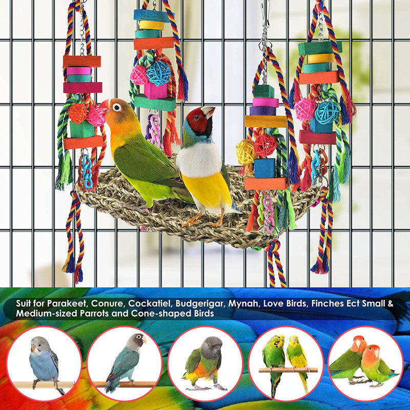 Parrot Toys Climbing Net Hammock Medium And Large Toy Bird Cage - Xmaker