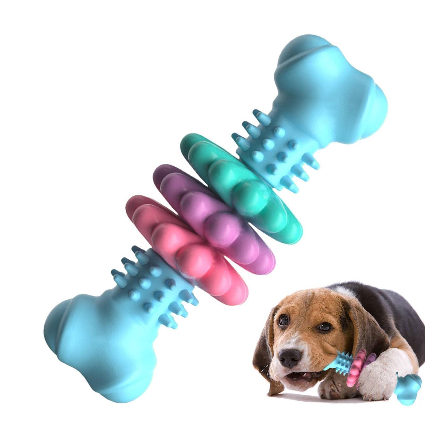 Dog Chew Toy Dog Bone Type  Dogs Teeth Cleaning Toys Indestructible TPR Bone Chewing Bite Resistant Teething Toys  Pet Products - Xmaker