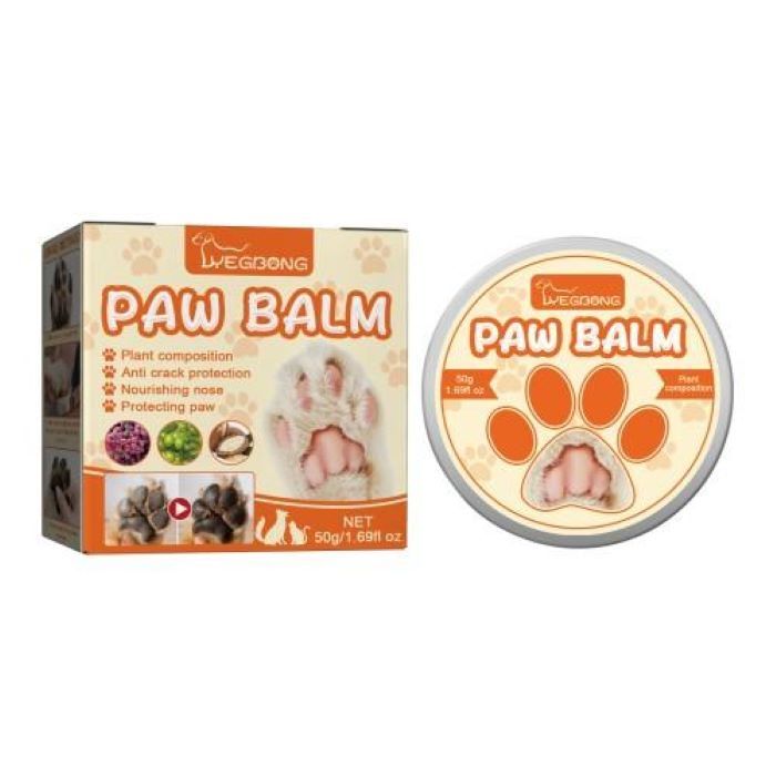 Natural Plant Formula Pet Paw Balm For Cats And Dogs, Softens Dry Paw Pads, Lick-Proof, 1.7 Oz Paw Balm - Xmaker