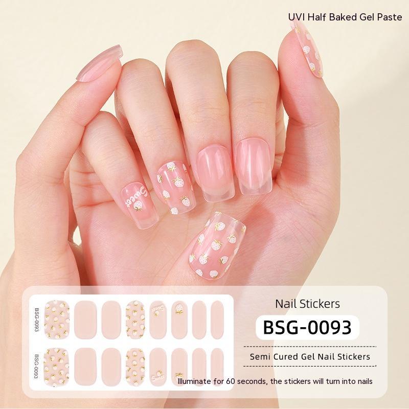 Semi-cured Nail Stickers Gel 3d Bronzing UV Nail Nail Stickers Paper - Xmaker