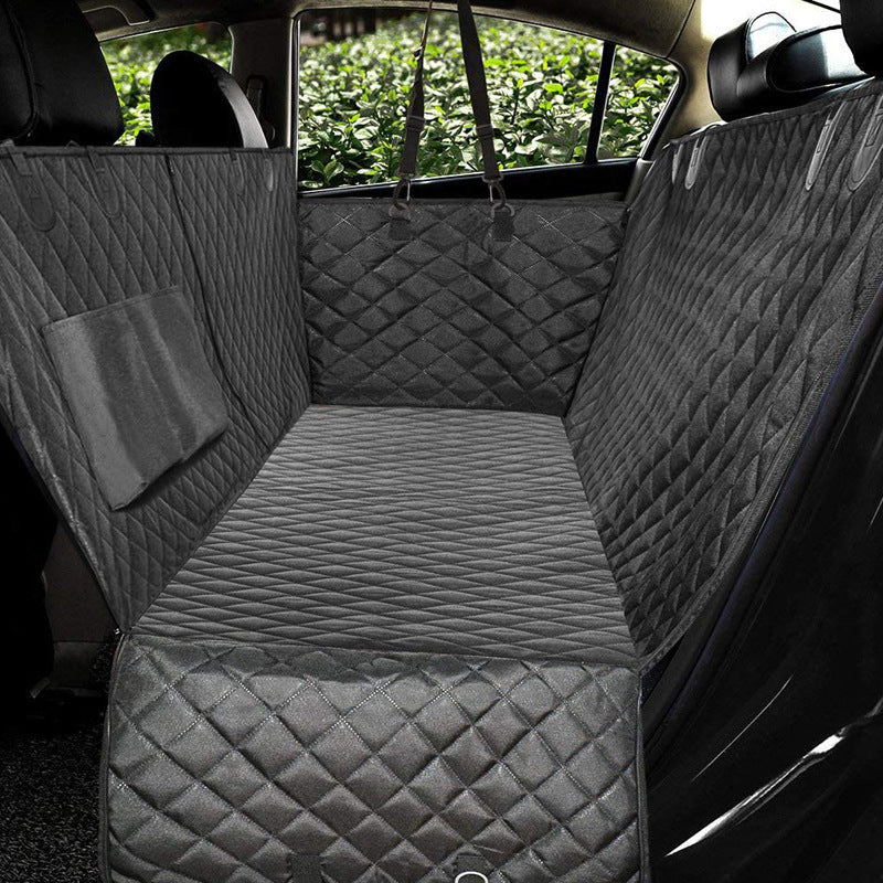 Dog Car Seat Cover View Mesh Pet Carrier Hammock Safety Protector Car Rear Back Seat Mat With Zipper And Pocket For Travel - Xmaker