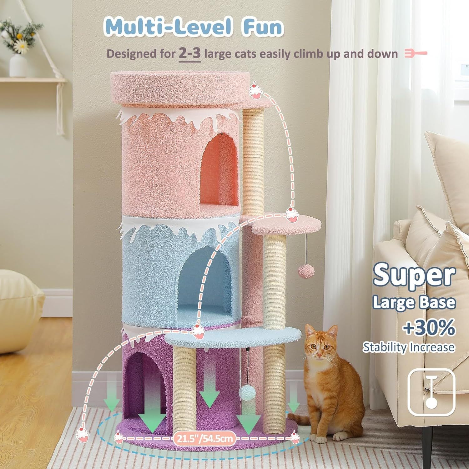 Cat Tree Cat Tower For Indoor Large Cats - Xmaker