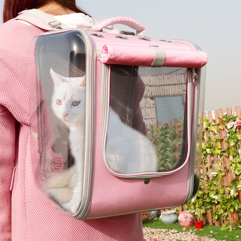 Pet Cat Carrier Backpack Breathable Cat Travel Outdoor Shoulder Bag For Small Dogs Cats Portable Packaging Carrying Pet Supplies - Xmaker