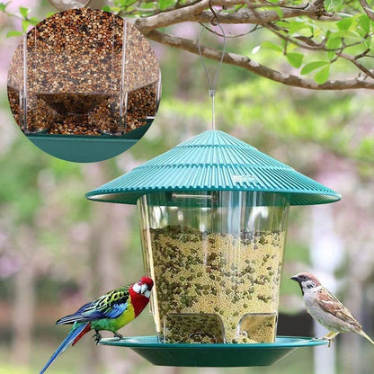 Outdoor Garden Hanging Transparent Bird Feeder - Xmaker