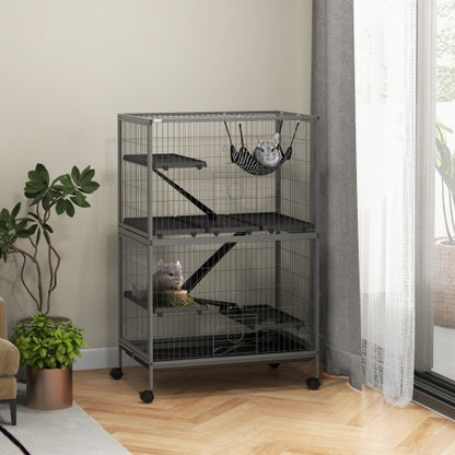 5 Tiers Of Small Animal Cages, Ferret  Large Chinchilla With Hammock Fittings And Heavy Duty Wires - Xmaker