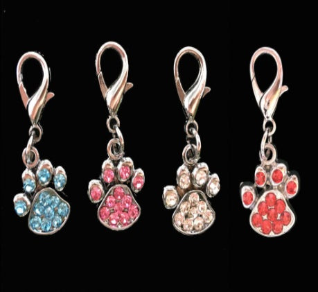 Zinc Alloy Metal Pet Tag Zinc Alloy Identity Brand Glitter Footprint Engraving Dog Tag - Xmaker