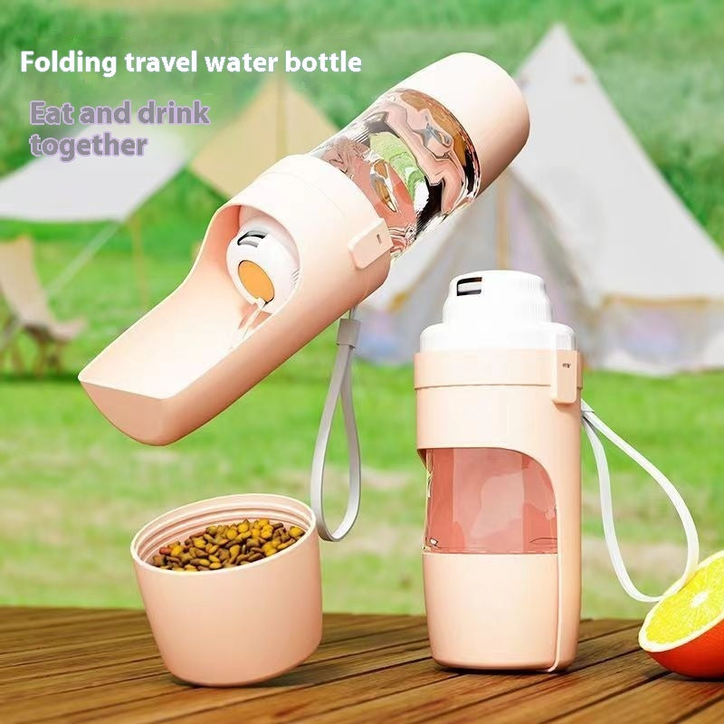 2 In 1 Travel Dog Water Bottle Pet Water Dispenser Feeder - Xmaker