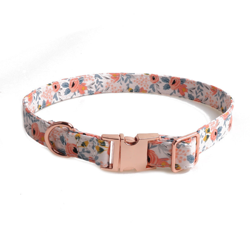 Pet Collar Full Metal Rose Gold Buckle Bow Collar - Xmaker