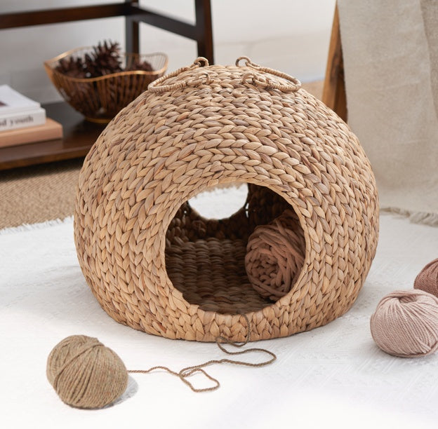 Weaving Rattan Circular Cat Bed - Xmaker