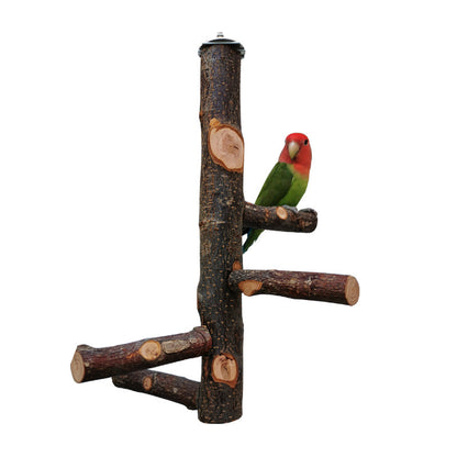 Parrot Bird Wood Stand Pole Toy - Xmaker