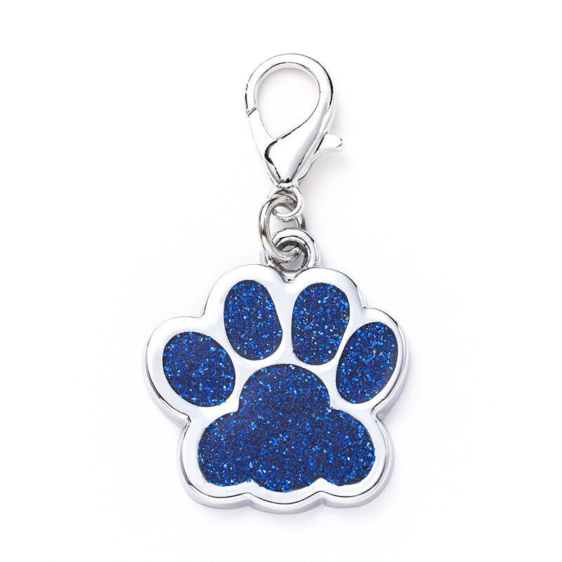 Zinc Alloy Metal Pet Tag Zinc Alloy Identity Brand Glitter Footprint Engraving Dog Tag - Xmaker