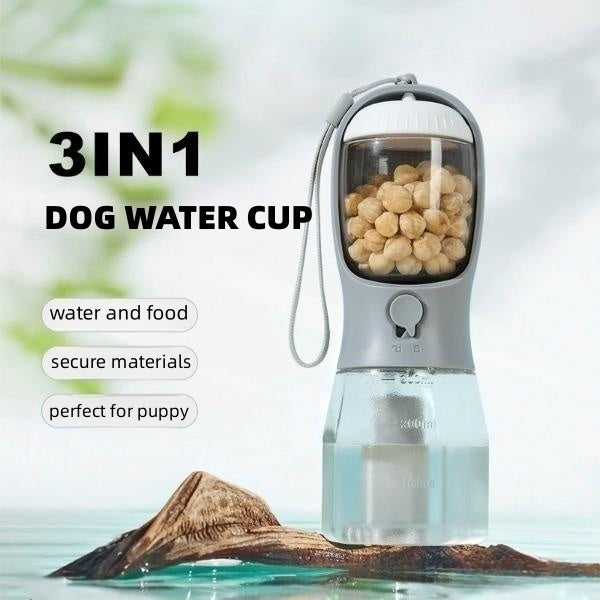 Dog Water Cup Drinking Food Garbage Bag Three-in-one Portable Small Multi-functional Pet Cups Pets Supplies - Xmaker