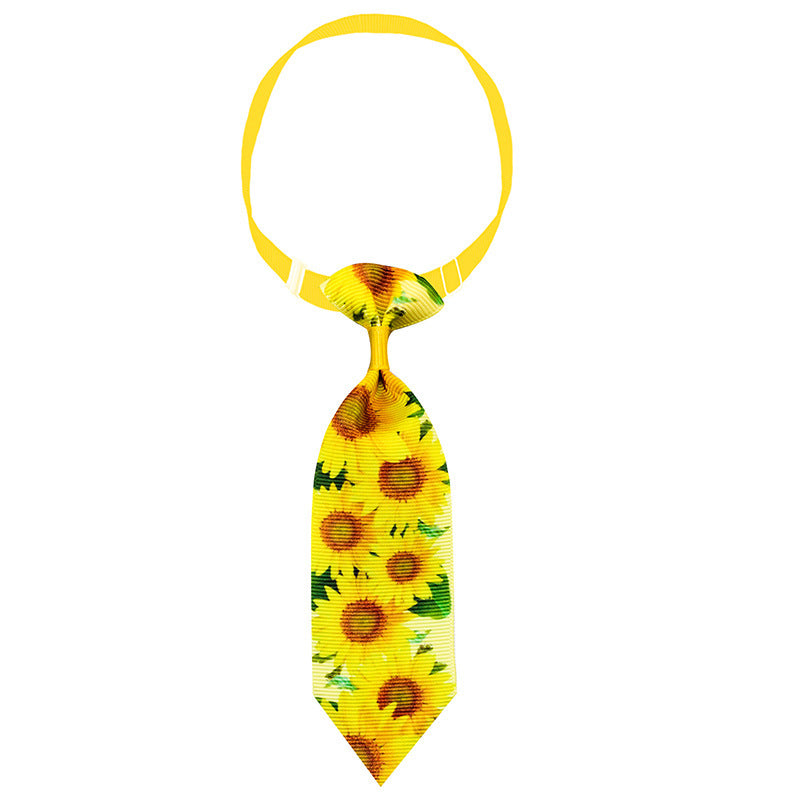 Sunflower Pet Tie Summer Collar Decoration - Xmaker