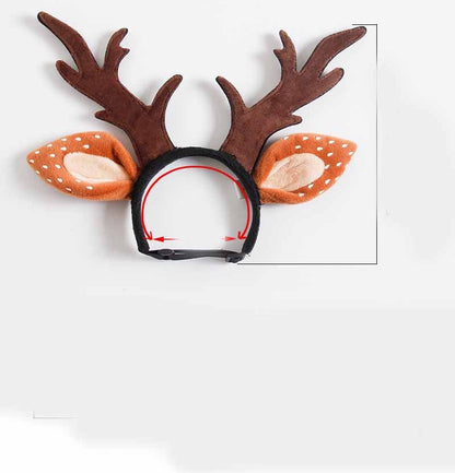 Cute Plush Pet Christmas Antler Headband - Xmaker