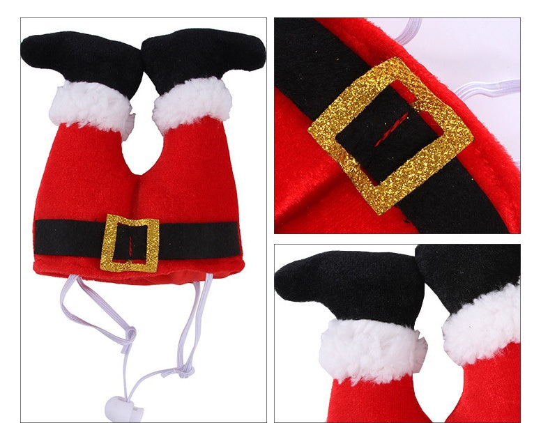 Dog Cat Christmas Costume Christmas Hat For Pet Outfit For Small Dogs Cute Fleece Hat Party Event Apparel Funny Clothes Accessory - Xmaker