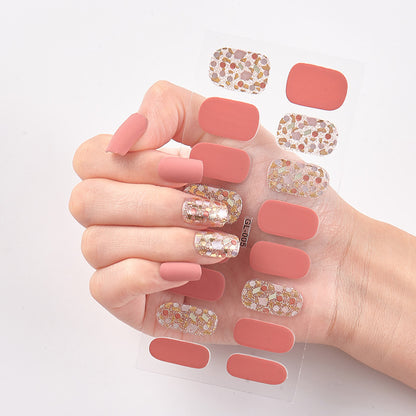 Bronzing Cat's Eye Letters Color Nail Polish Film Nail Stickers Full Stickers - Xmaker