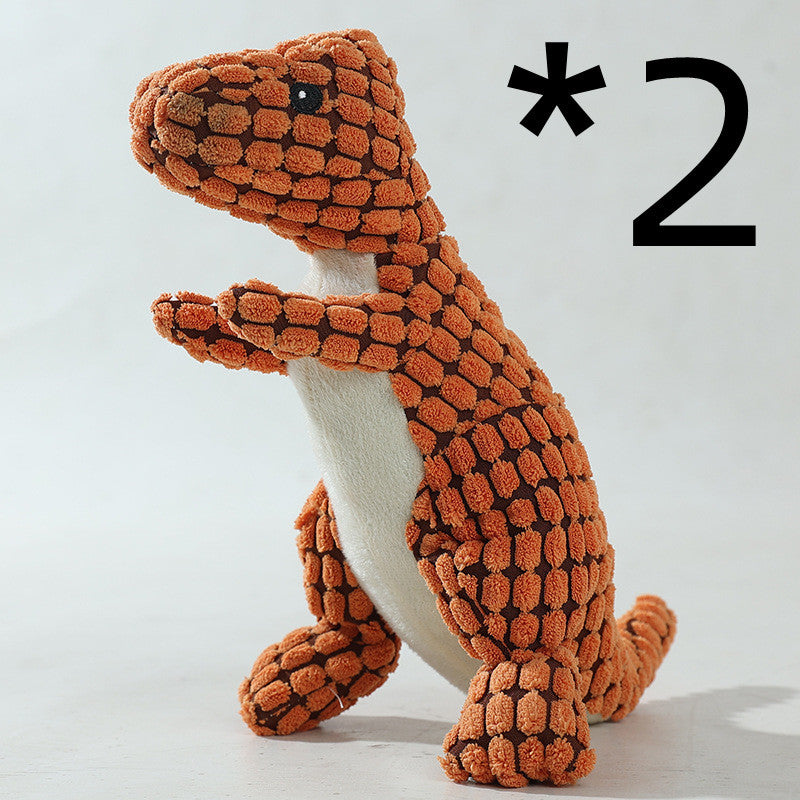 Dog Bite Resistant Plush Sounding Toy Dinosaur - Xmaker