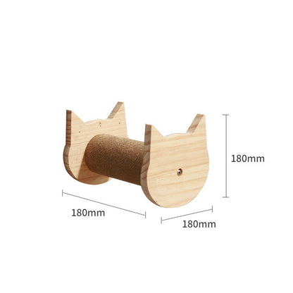 Pet Cat Climbing Frame Wall Type Solid Wood Wall Hanging Platform Ladder Pets Accessories - Xmaker