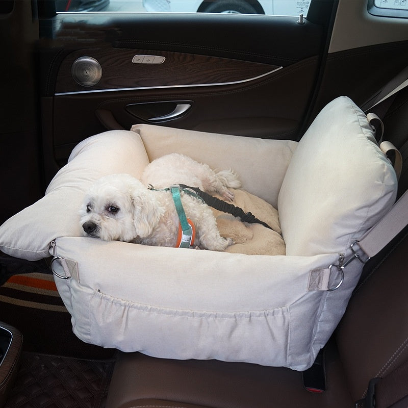 Linen Car Safety Seat Front Dog Bed - Xmaker