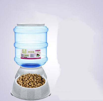 Cats Dogs Automatic Pet Feeder Drinking Water Fountains Large Capacity Plastic Pets Dog Food Bowl Water Dispenser - Xmaker