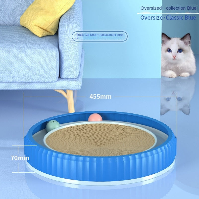 Round Cat Scratching Board Wear-resistant Anti-scratch Claw Grinder Furniture Protector Pet Products - Xmaker