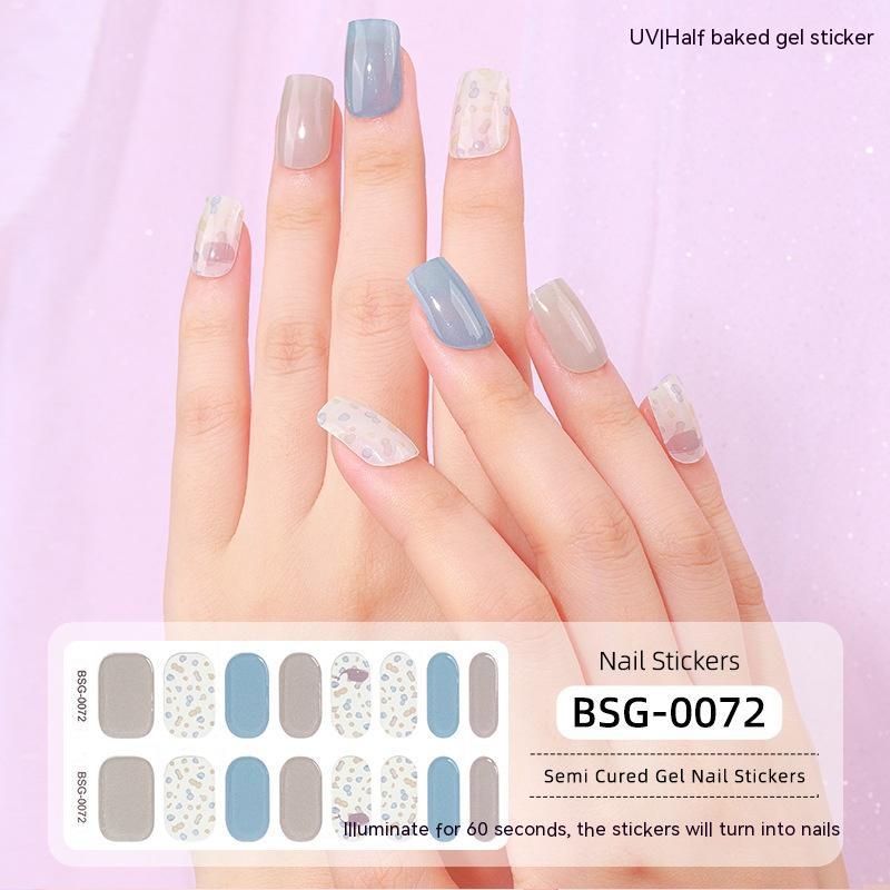 Semi-cured Nail Stickers Gel 3d Bronzing UV Nail Nail Stickers Paper - Xmaker