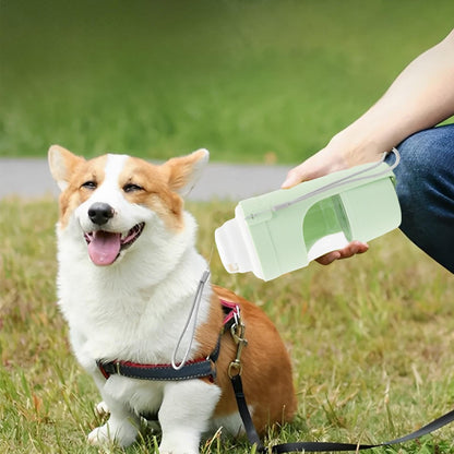 2 In 1 Travel Dog Water Bottle Pet Water Dispenser Feeder - Xmaker