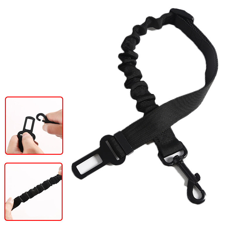 Vehicle-mounted Seat Belt For Pets Elastic Retractable Traction Rope For Vehicle Car Rope Pet Supplies - Xmaker