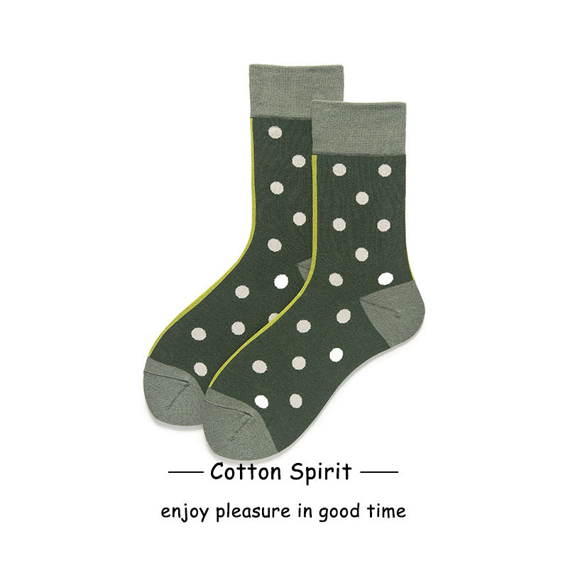 Women's Fashion Preppy Style Striped Mid-calf Length Socks - xmaker.ai