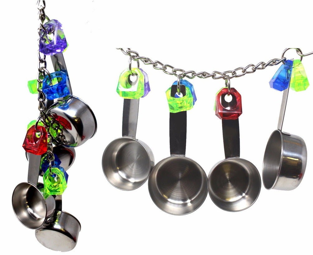 Parrot Bite Stainless Steel Four-pot String Toy - Xmaker