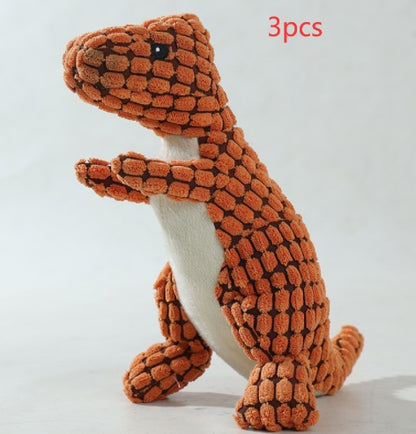 Dog Bite Resistant Plush Sounding Toy Dinosaur - Xmaker