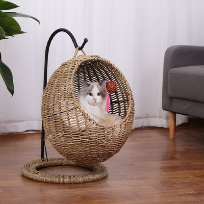 Pet Cat Litter Round Semi-enclosed Opening Cat Hanging Basket - Xmaker