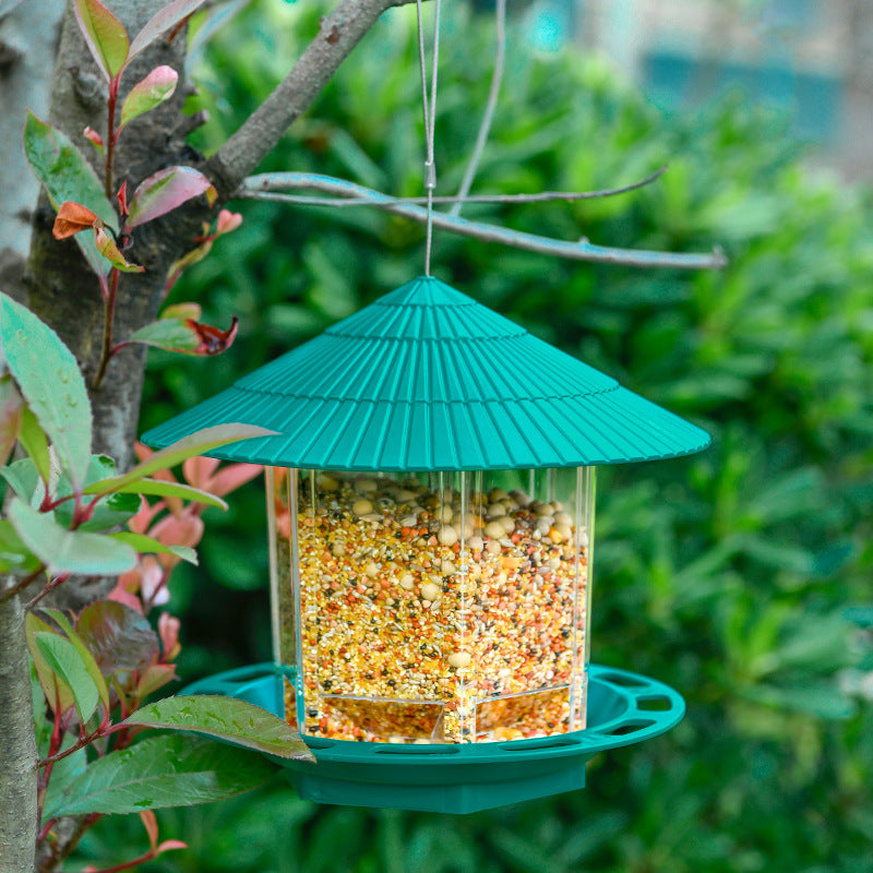 Outdoor Garden Hanging Transparent Bird Feeder - Xmaker