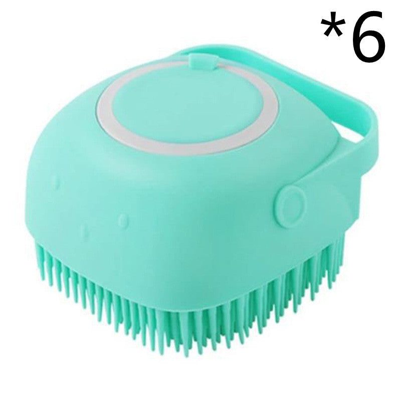 Silicone Dog Bath Massage Gloves Brush Pet Cat Bathroom Cleaning Tool Comb Brush For Dog Can Pour Shampoo Dog Grooming Supplies - Xmaker