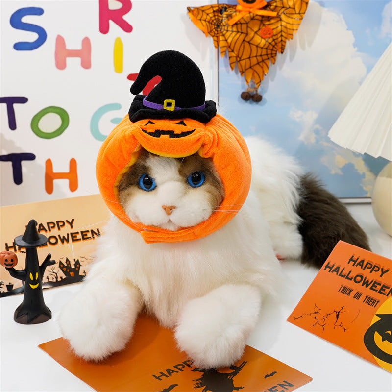 Pet Hat Halloween Funny Pumpkin Hat - Xmaker